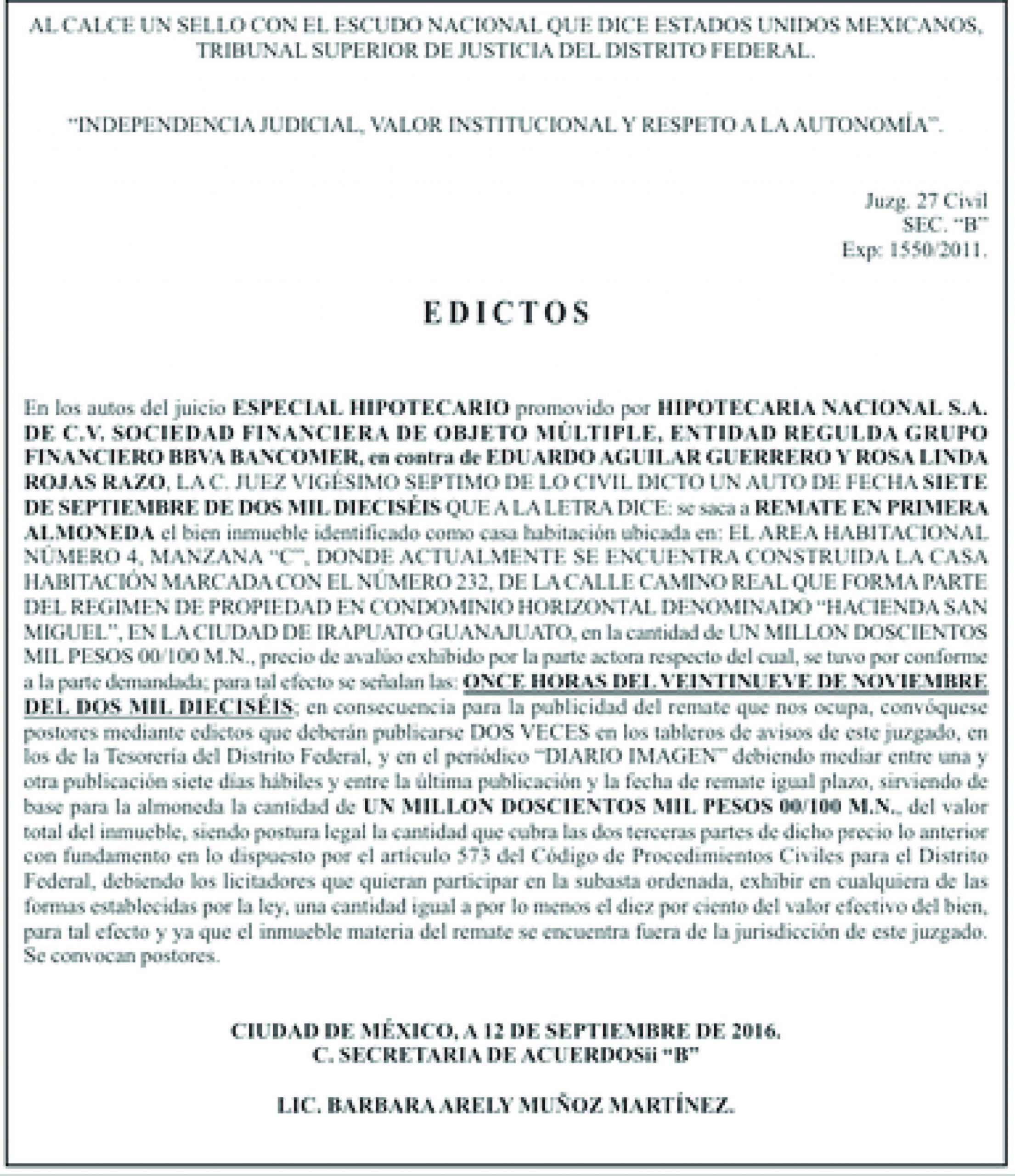 Avisos Notariales Publicar Edictos 1210